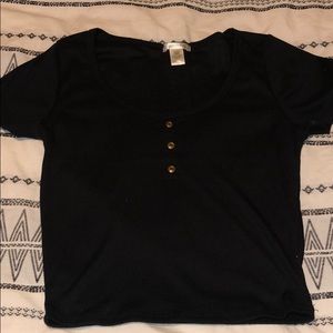 Super Cute Basic Black Crop